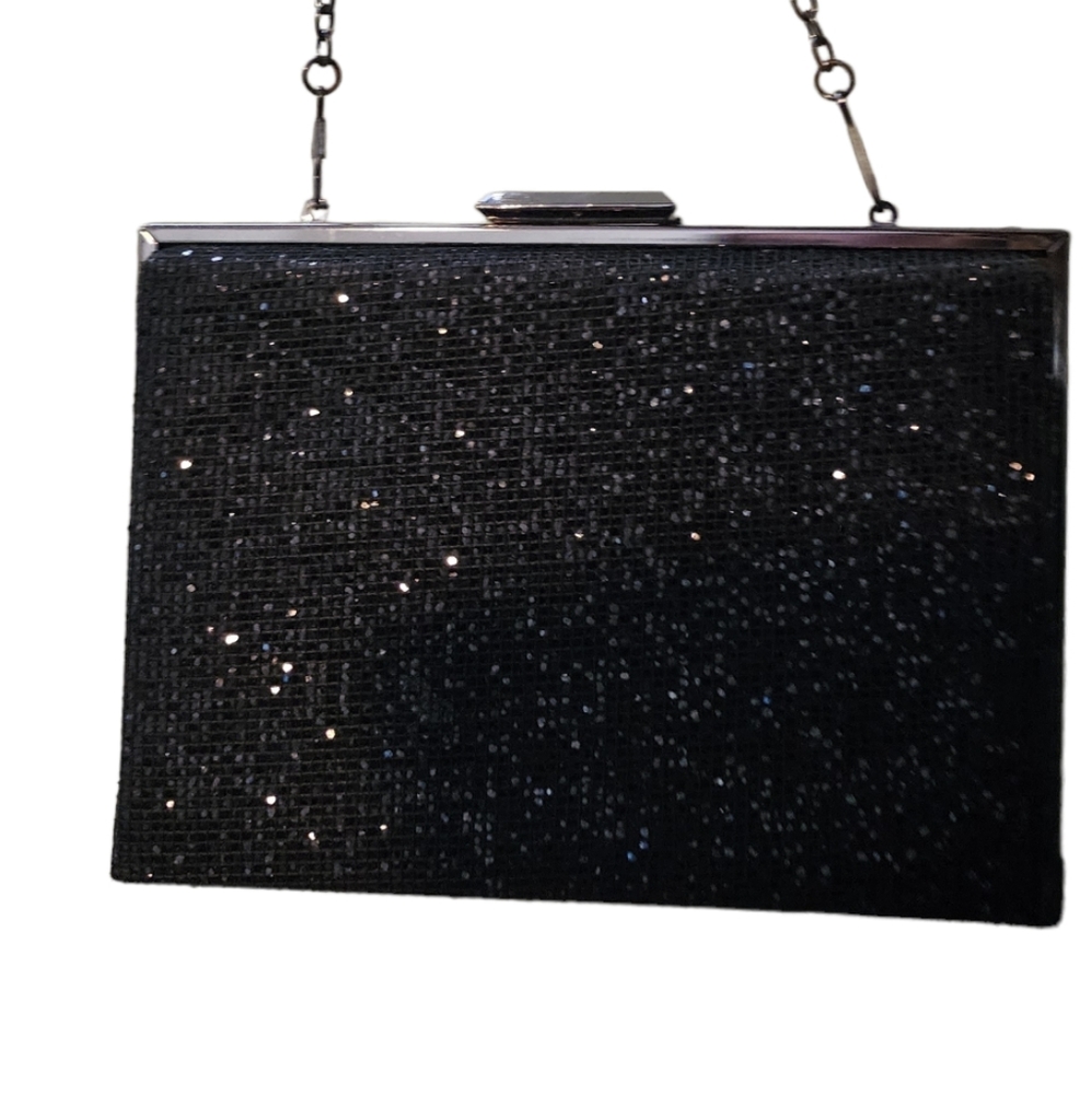 Sparkly black party purse